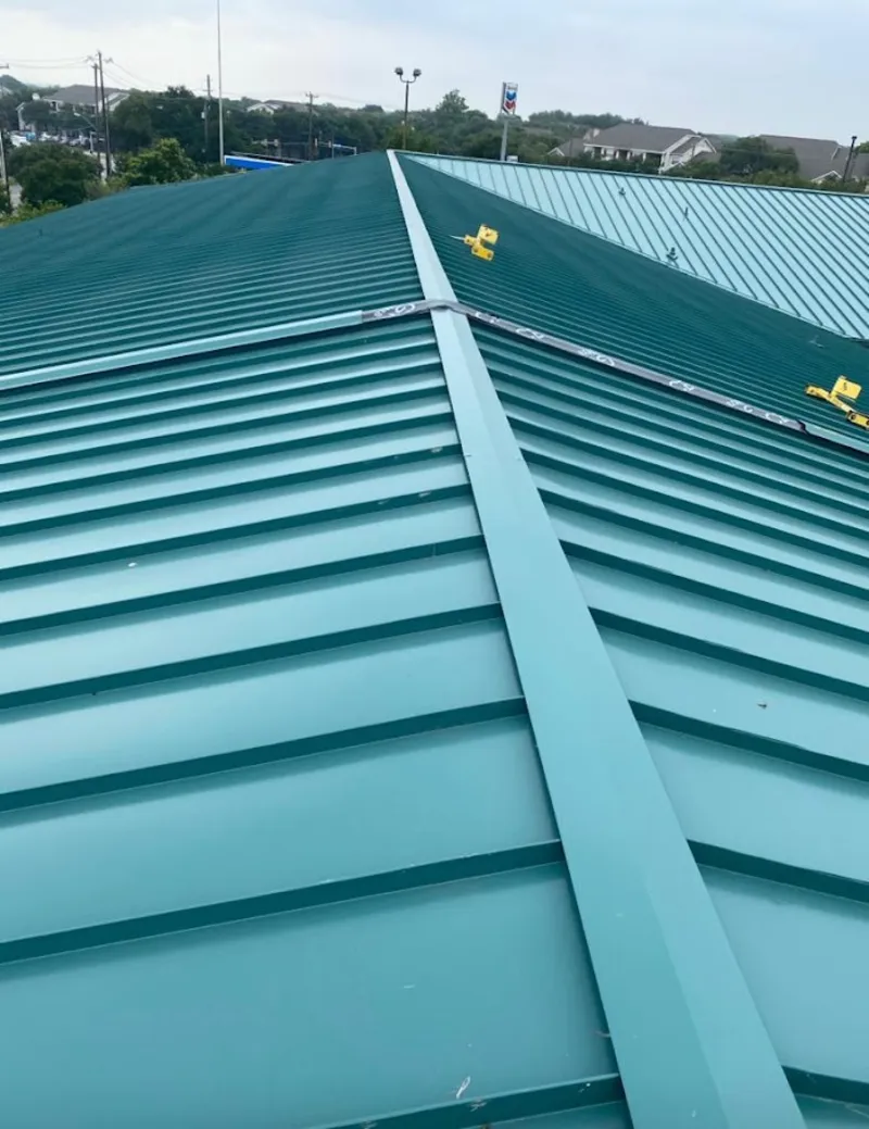Green commercial metal roof ridge and valley for Metal Roof Repair in South Huntingdon